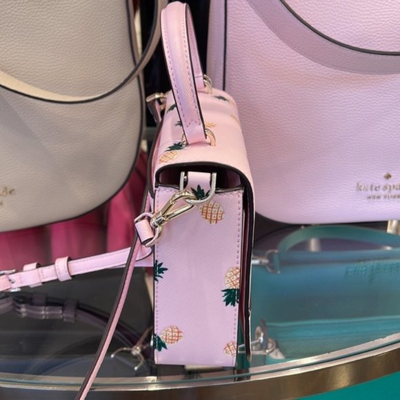 Kate Spade Staci Square Pineapple Crossbody Pink Multi - Picture 8 of 16